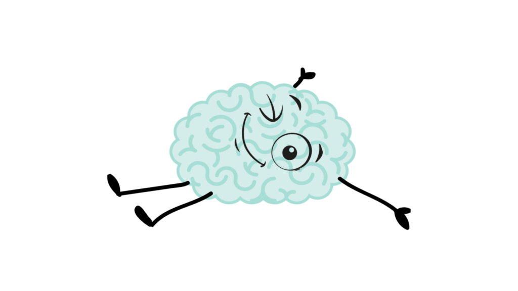 Happy Brain logo lying down.