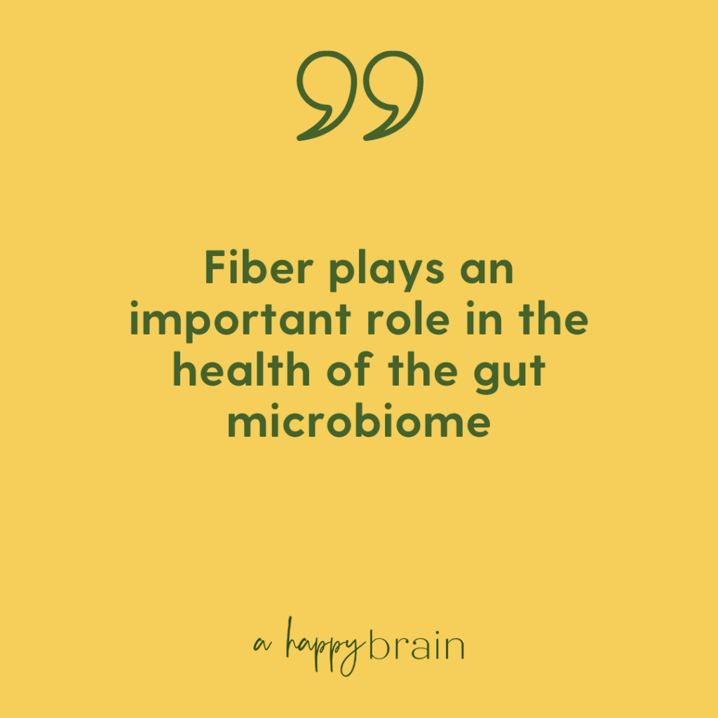 Quote from article--Fiber plays an important role in the health of the gut microbiome.